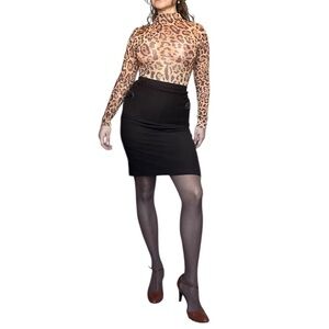 Wool Brown A-Line Skirt - Velvet Pocket Gold Buttons - Elegant Classic - Small